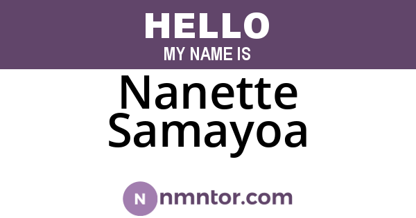 Nanette Samayoa