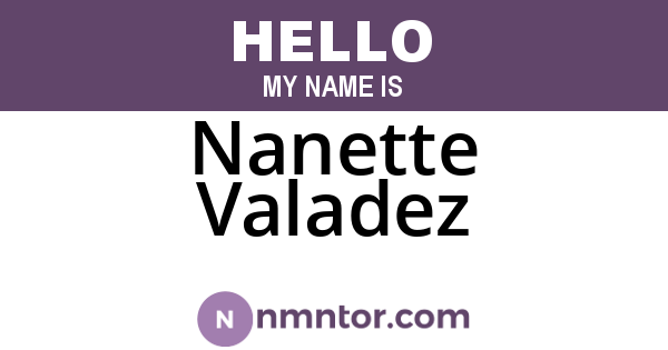 Nanette Valadez