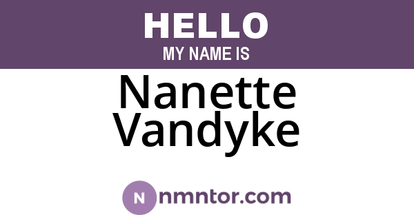 Nanette Vandyke