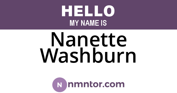 Nanette Washburn