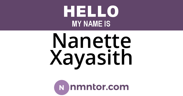 Nanette Xayasith
