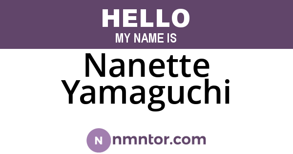 Nanette Yamaguchi