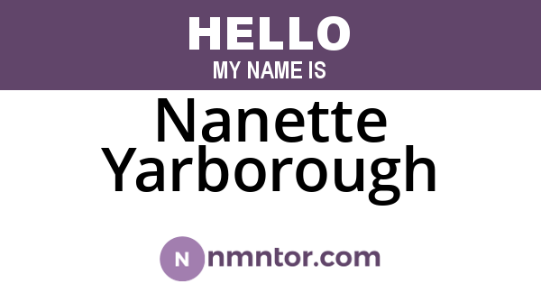 Nanette Yarborough