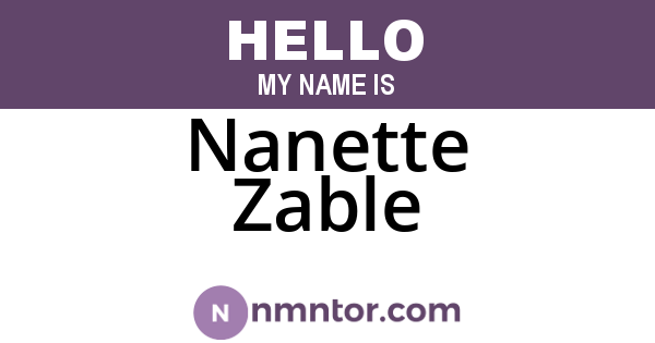 Nanette Zable