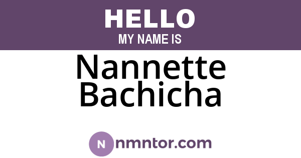 Nannette Bachicha