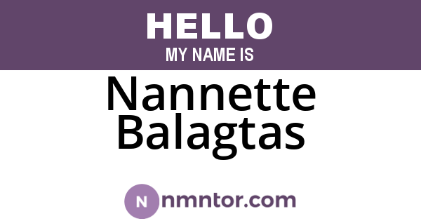 Nannette Balagtas