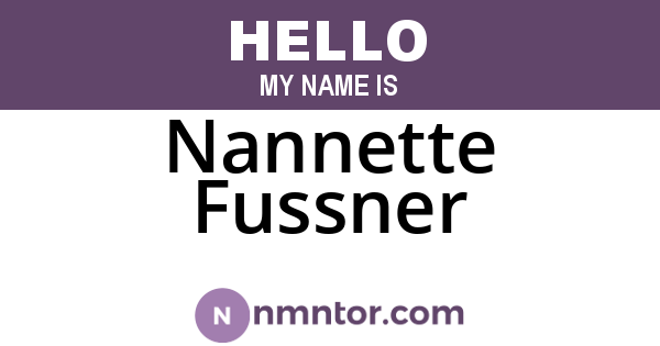 Nannette Fussner