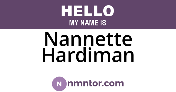 Nannette Hardiman
