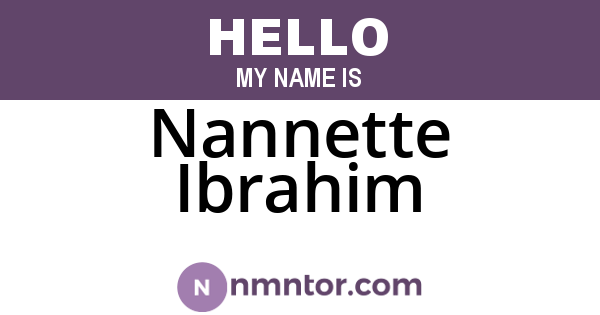 Nannette Ibrahim