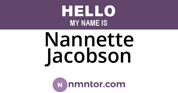 Nannette Jacobson