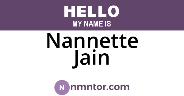 Nannette Jain