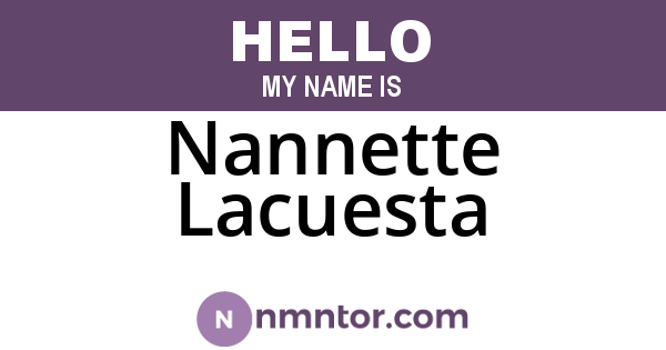 Nannette Lacuesta