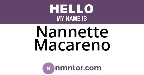 Nannette Macareno