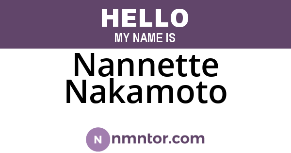 Nannette Nakamoto