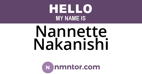 Nannette Nakanishi