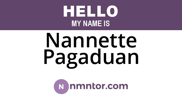 Nannette Pagaduan