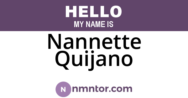 Nannette Quijano