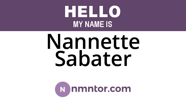 Nannette Sabater
