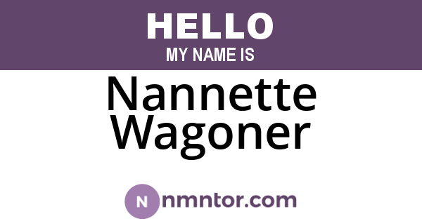 Nannette Wagoner