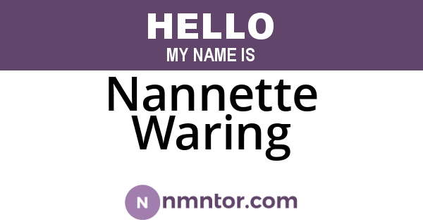Nannette Waring