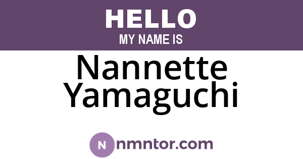 Nannette Yamaguchi