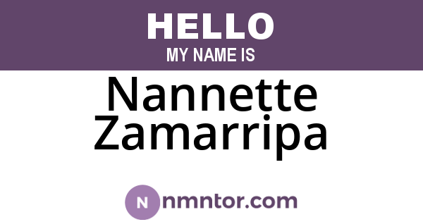 Nannette Zamarripa