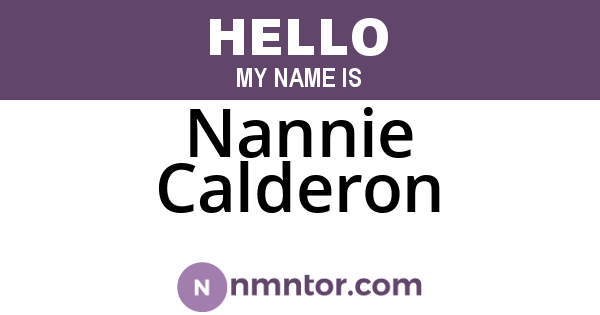 Nannie Calderon