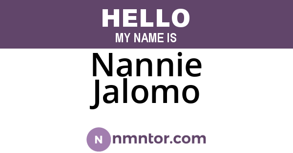 Nannie Jalomo