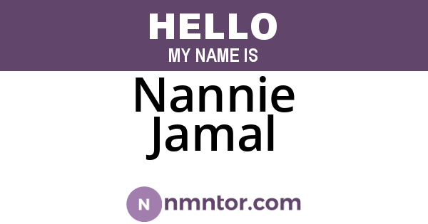 Nannie Jamal