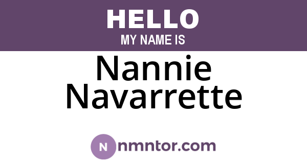 Nannie Navarrette