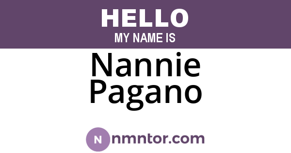 Nannie Pagano