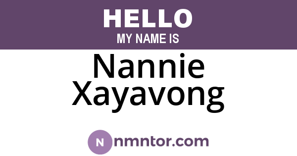 Nannie Xayavong
