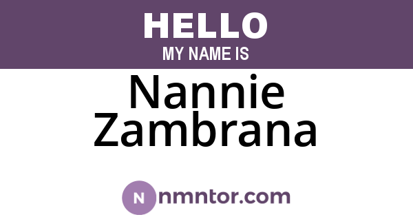 Nannie Zambrana