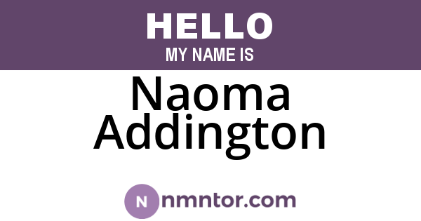 Naoma Addington
