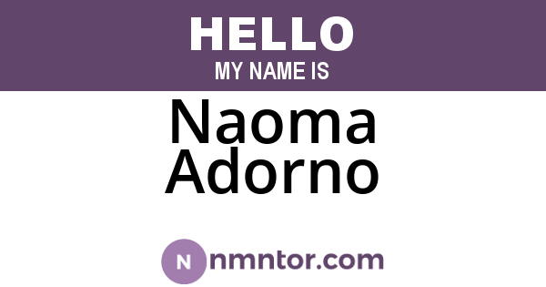 Naoma Adorno