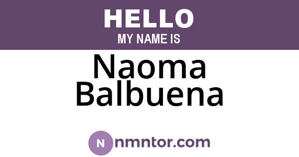 Naoma Balbuena