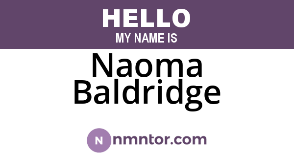Naoma Baldridge