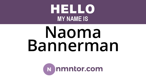 Naoma Bannerman