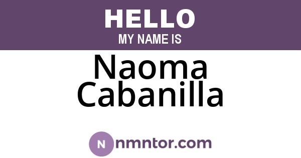 Naoma Cabanilla