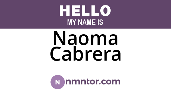 Naoma Cabrera