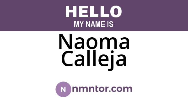Naoma Calleja