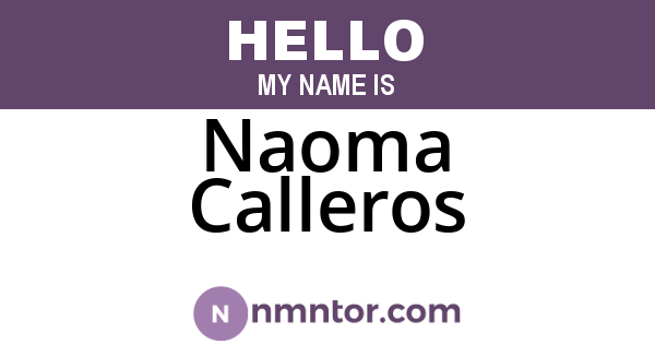 Naoma Calleros