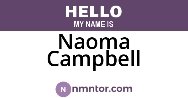 Naoma Campbell