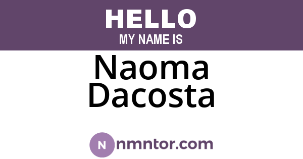Naoma Dacosta
