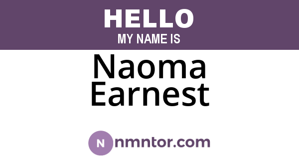 Naoma Earnest
