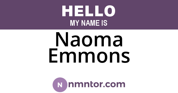Naoma Emmons