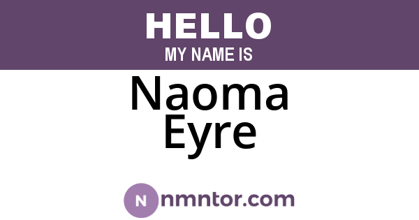 Naoma Eyre