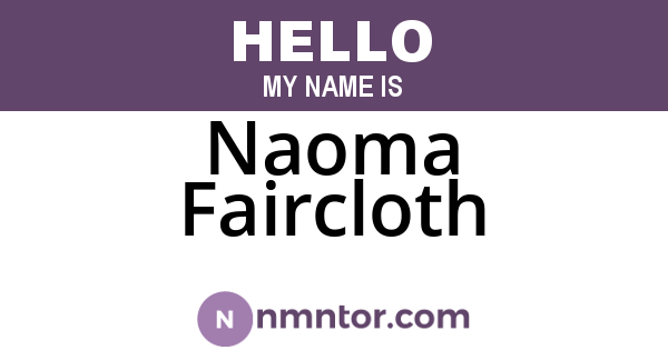 Naoma Faircloth
