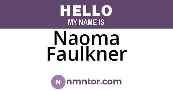 Naoma Faulkner