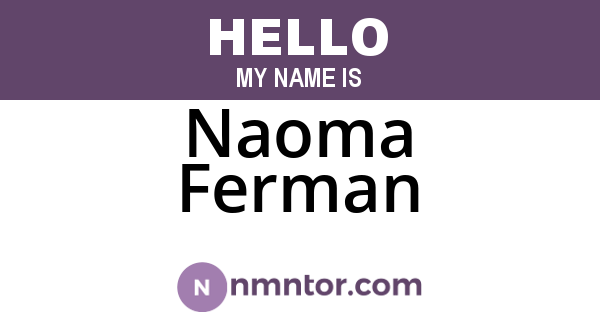 Naoma Ferman
